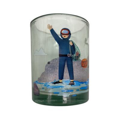 China Customized Glass Bottle Heat Transfer Character Pattern Printing Glass Heat Transfer Lamination for sale