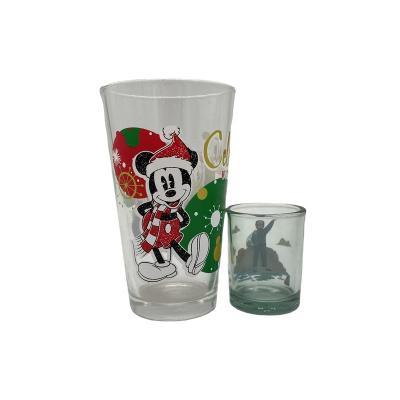 China Custom Printing Realistic Glass Bottle Cartoon Heat Transfer Pattern Colorful Effect Design Effect Realistic Glass Printing for sale