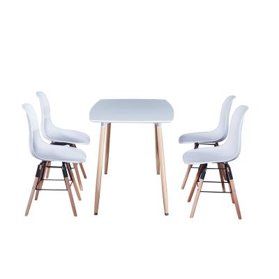 China Adjustable (other) Cheap Dinning Room Set Restaurant Modern Wooden 4 Chairs Dinner Dinning Kitchen Table Set for sale