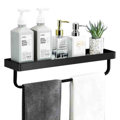 China Wall Mounted Black Wall Mounted Iron Kitchen Storage Rack Bathroom Shelf Shower Bath Shelf Shampoo Bath Rack Corner Shelf Bathroom for sale