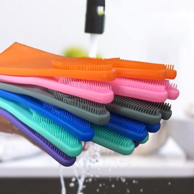 China Durable Silicone Dish Washing Gloves Cleaning Gloves for sale