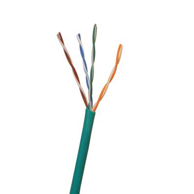 China PVC 24AWG Jacket Solid Bare Copper Communication Cable Cat5e UTP 4p Solid 24awg Lan Cable for sale