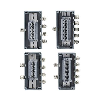 중국 알루미늄 인클로저 밀폐형 정션 박스 프로젝트 케이스 170*80*56mm UK2.5B 터미널 블록 키트 포함 판매용