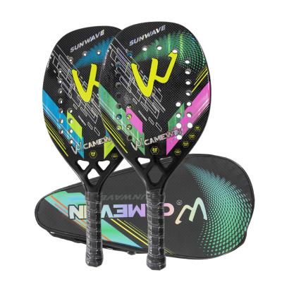 中国 Carrybagの3Kカーボン繊維浜のテニス ラケットの荒い屑の表面のテニスPadel 販売のため