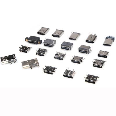 China USB 3.1 Type C Female Socket 6P 9P 14P 16P 24P Charging Port Jack Connector for sale