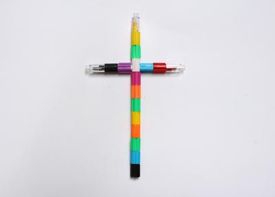 China non-sharpening  pencil   Advertising stationery colorful 9 bullets push pencil for sale