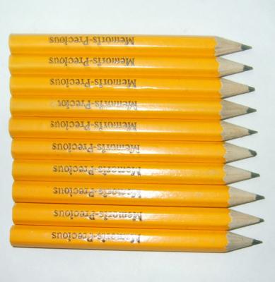 China with customized logo and white eraser black round shape wood golf pencil for sale