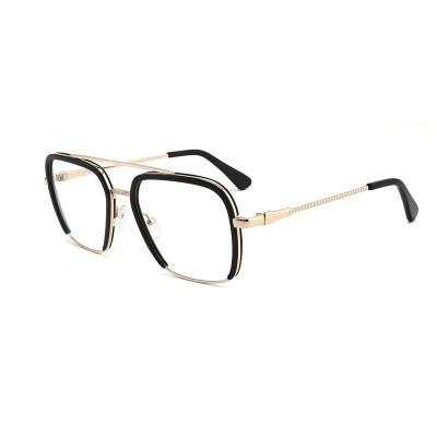 China For reading glass design fashion half frame the new 2022 china acetate metal eyewear frames wholesale wrapped eyeglasses for sale