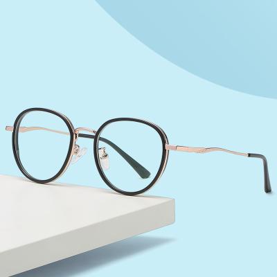 China 2022 Fashionable Popular Round Women's Retro Optical Eyeglasses Metal Eyeglasses Men's Eyeglasses Anti Current Blue Light Glasses Optical Eyeglasses Ready for sale