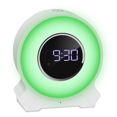 China BT Speaker Wireless Multifunctional Alarm Clock Wireless Speaker with LED Night Light for sale