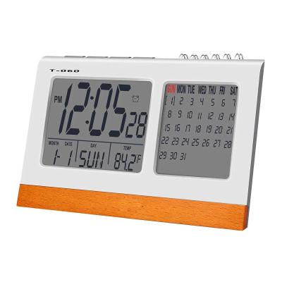 China Class Aomago Square LED Large Display Digital Clock Modern Calendar Electronic Alarm Desk Clock for sale