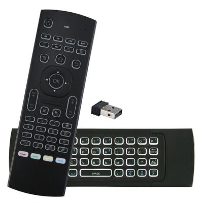 China IR Control Air MX3 2.4GHz Backlit Wireless Mouse with USB Receiver Gyro Sensor Universal Remote Control for Android TV Box for sale