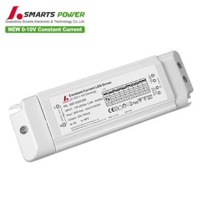 China Indoor led lights 20w 0-10v/pwm dimming constant current led driver with flicker free for sale