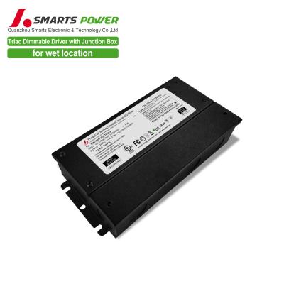 China class 2 triac dimming led power supply 24v junction box led driver192W 2 outputs 4Amp 278*108*46mm for sale