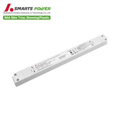 China SAA CE ROHS Listed IP20 Indoor Led Power Supply 12V 24V Led Driver 30W Ultra Thin Thin Type 260*30*18.5mm for sale