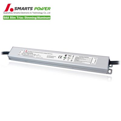 China waterproof triac 24V 100W LED driver 30W 36W 60W 100w 12V 24V ip67 level dimmable power supply 330*32*23mm for sale