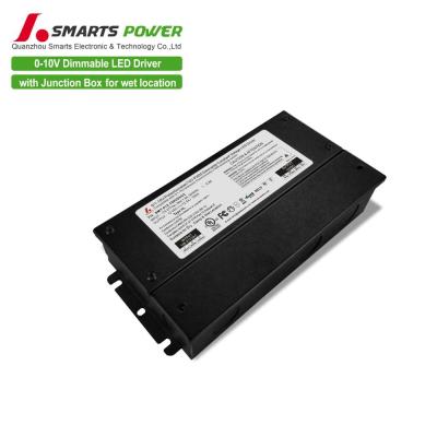 China 277v 12v 150w dimmable pwm ip67 waterproof 0-10v dimming ul led driver 256*78*47mm for sale