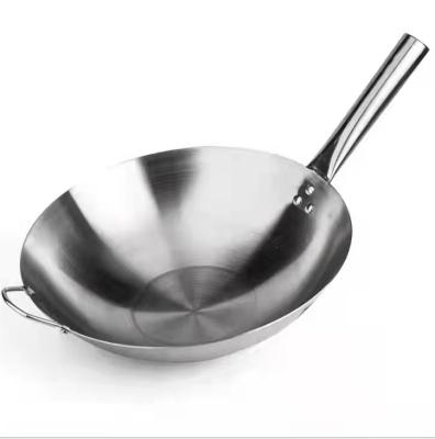 China Wholesale non magnetic single handle two ears viable manufacturers china wok for sale