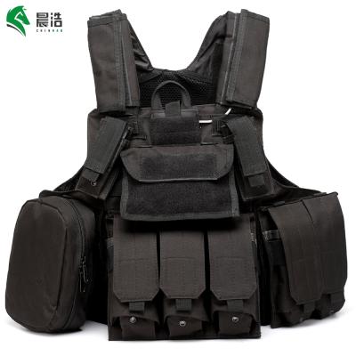 China Black Tactical Paintball Vests Custom Made Durable Armor Police Vest Gears Military Safety Plate Carrier Vest for sale