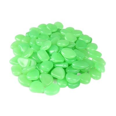 China Modern glow in the dark green plastic pebbles stone outdoors for sale