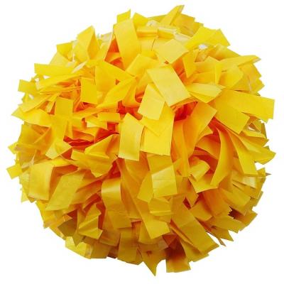 China Solid Color Wet Look 6 Inch Plastic Cheerleading Pom Pom For Sports Team Spirit Cheering for sale