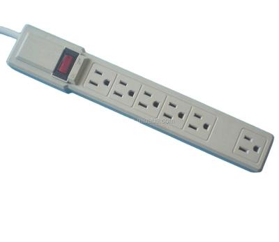 China Residential / Multipurpose ZHONG XING America 6 Outlet Extension Power Strip for sale