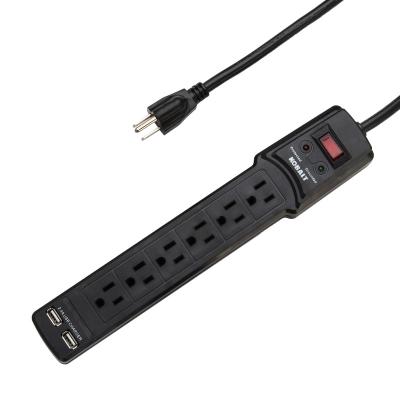 China ZHONG XING American Socket Dual USB Ports Charging Extension Power Strip With USB Ports for sale