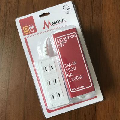 China ZHONG XING Indoors Home Appliance Extension Cord White Power Cable for sale