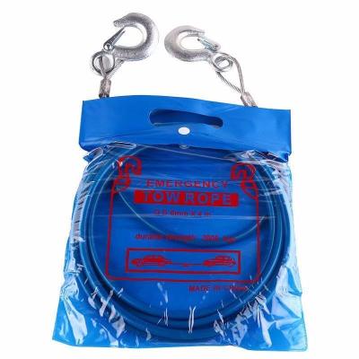 China ZHONG XING Car Steel Tow Rope Rescue Tow Strap for sale