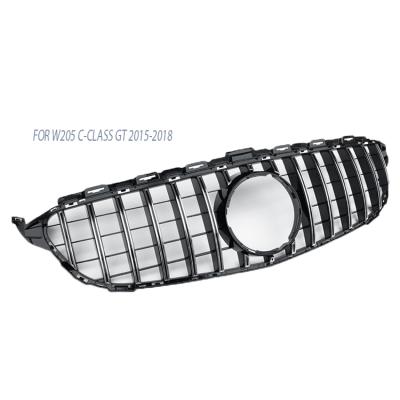 China FOR W205 C Factory Outlet ABS Materials W205 GT Without Vertical Camera Hole Grill FOR BENZ C CLASS 2015 2016 2017 2018 for sale