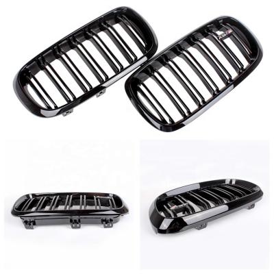 China Dual Slat Line For BMW Front Grill Slat High Quality Dual Line Glossy Black Center Mesh Grill For BMW X5 F15 F-16 2014-IN for sale