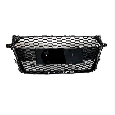 China ABS Black TTRS Grills For Audi TTT Front Bumper Radiator Honeycomb Facelift Mesh Grill For Audi TTS 2015-2018 for sale