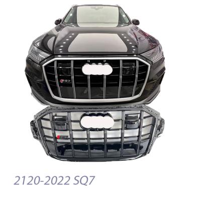 China For Sport Approval New Style ABS Front Grill For Audi Q7 Radiator Honeycomb Grills Front Bumper Grill SQ7 Frame quattro style2021-2022 for sale