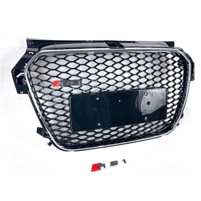 China Rs1 High Quality Car Black Mesh Front Grille For Audi A1 2013 2014 2015 Wb0006 for sale