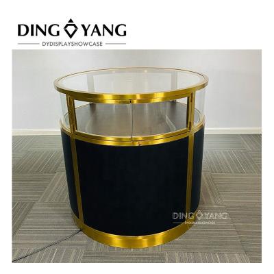 China Pleasant Price Factory Custom Modern Lighting Durable Round Showcase For Jewelry Store for sale