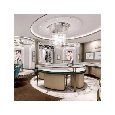 China Factory offer luxury jewelry shop furniture exquisite design, custom jewelry shop furniture with led lights for sale