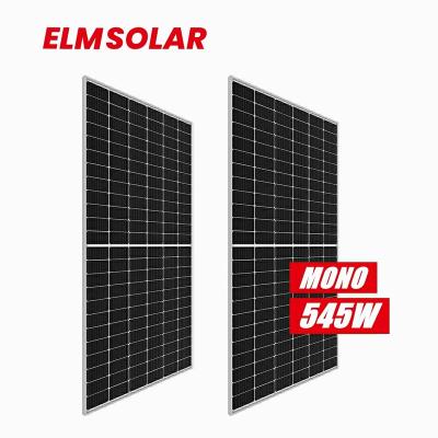 China Solar Home System ELM custom black or sliver frame 182mm half cell pv panels 500w 535w 550w bifacial mono solar panels for sale