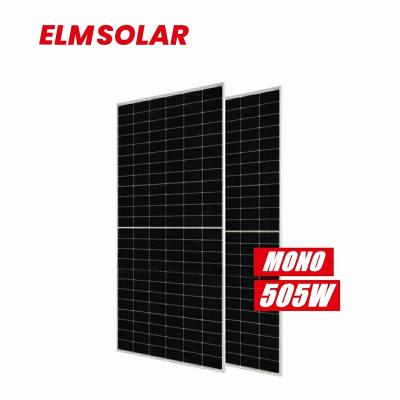 China Solar Home System ELM wholesale A grade 505w pv panels 182mm half cell solar panels system with black or sliver for sale