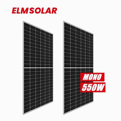 China Solar Home System Factory direct wholesale 182mm cells pv modules 550w mono solar panel with black cell custom for sale