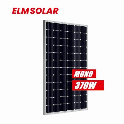 China Solar Home System ELM Clean Energy Environment Cells 370w Solar Panel Solar System PV Best Selling Mono Panels Half for sale