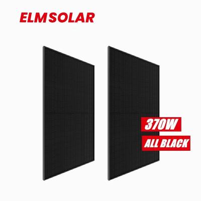 China Home System ELM Manufacturer Wholesale Solar 166mm 350w 360w 375w PV Panels Mono Half Cell All Black Solar Panels for sale