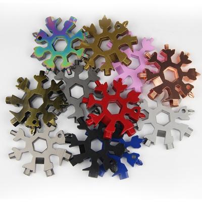 China DX-813 Beautiful Octagonal Packing DIY Small Snowflake Handheld Hand Tools 18 In 1 Multi Wrench Snowflake Tool Spanner Tools for sale