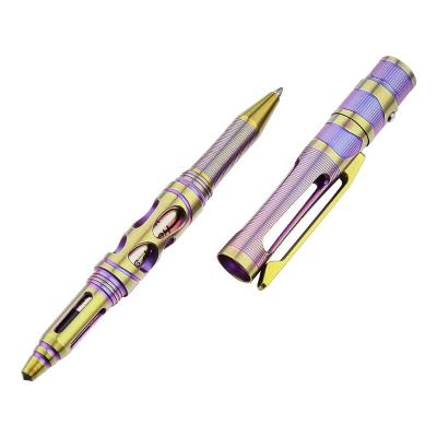 China office & Titanium Self-defense Multifunctional Portable Small Artifact EDC Flashlight School Pen TC4 Alloy Window Broken Car LED for sale