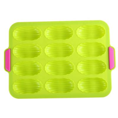 China Viable Mini Baguette Baking Tray Non-Stick Perforated Bread Pan Crisping Tray DIY 12 Grid Rectangular Bread Mold Bakeware Cooking Tools for sale