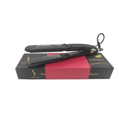 China Outdoor Electric Hair Steam Straightener Sweep Steampod Ceramic Flat Iron Professional Steam Hair Straightener for sale