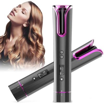 China Atuomatic Cordless Anti-Scald Design Magic Wand Hair Curl Portable Curling Curler Pro Rotating Hair Curler Automatic Cordless Hair Curling Iron for sale