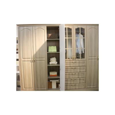 China New Design Adjustable Minimalist Bedroom Cabinets Color (Size) Modular Wooden Wardrobe For Bedroom Wardrobe With Hinged Door for sale