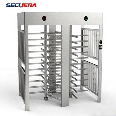 China Hotel Access Control Double Lane Full Height Turnstile With IC ID Card Reader turnstile barrier gate for sale