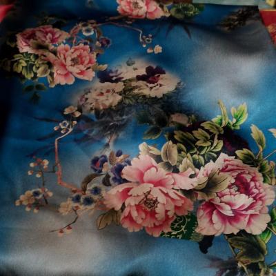 China Anti-static imitated silk printed older spring qipao apparel and summer dress fabric for sale