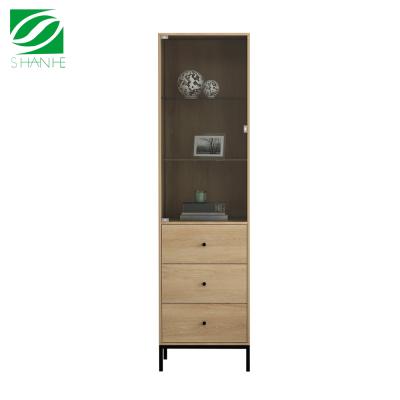 China Custom Modern Europe Shanhe Brown Kitchen Sideboard Buffet Display Cabinets for sale